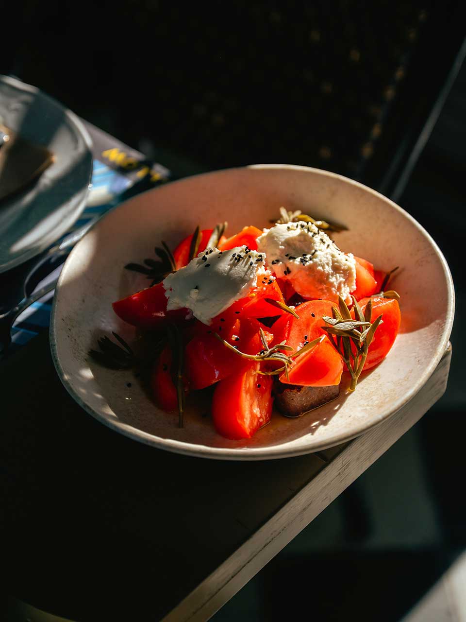 A la carte κατάλογος φαγητού